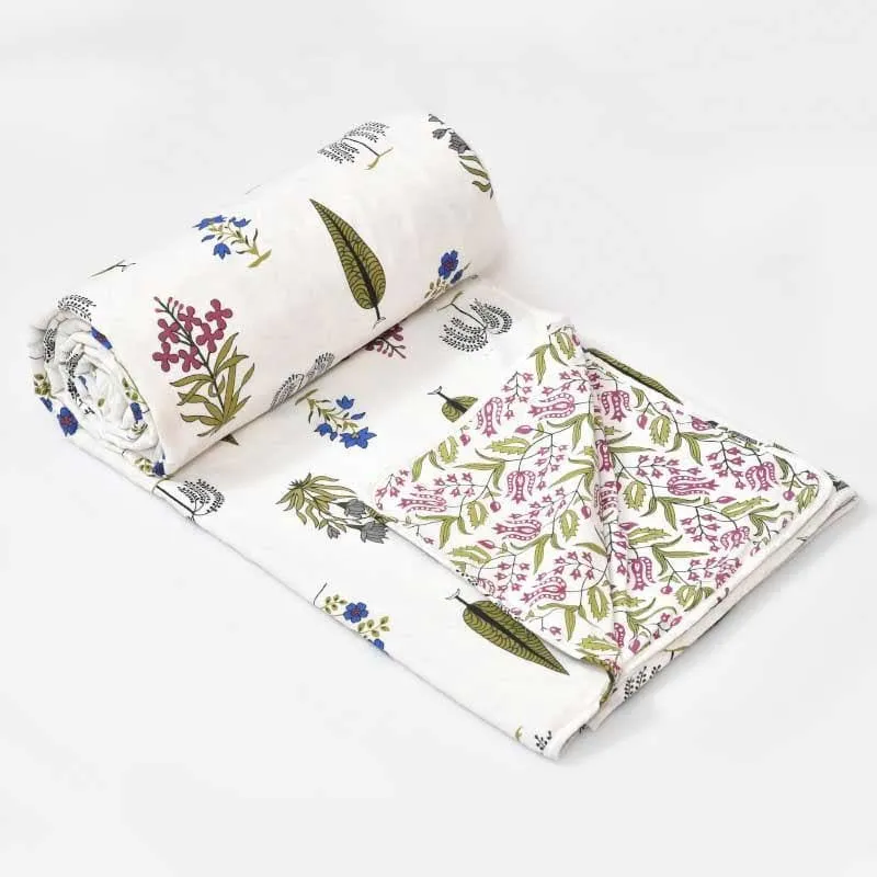 Devyanshi Floral Printed Green Cotton Dohar media 3