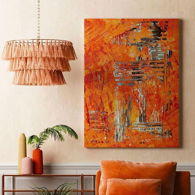 Amber Orange Wall Painting - Gallery Wrap