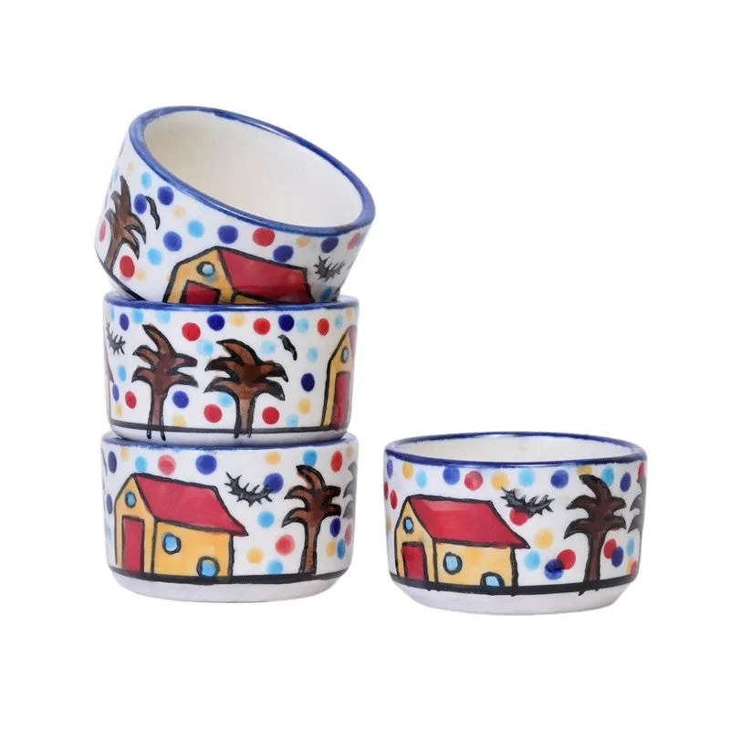 Bowlisse Ceramic Dip Bowls (Multicolor ,40 mL Each) - Set Of Four media 4