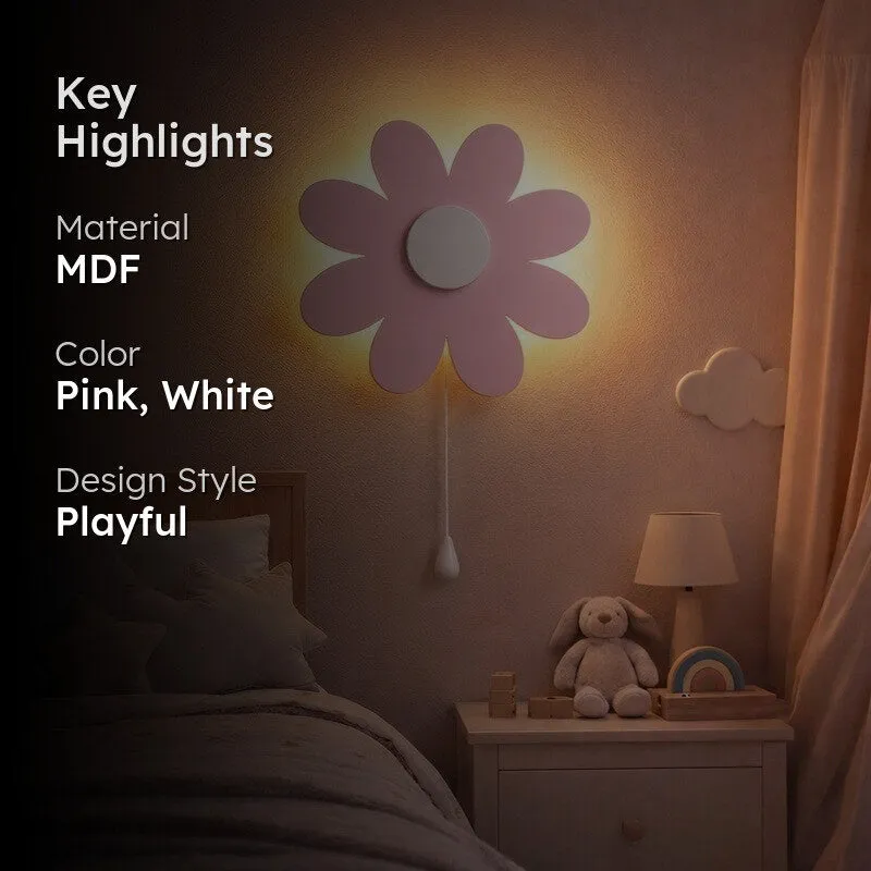 Lumiflora Battery Operated MDF Wall Lamp - Light Pink media 2