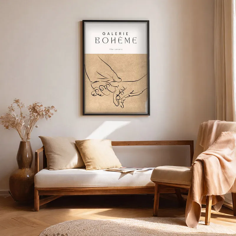 Unspoken Vow Canvas Wall Painting With Black Frame media 1