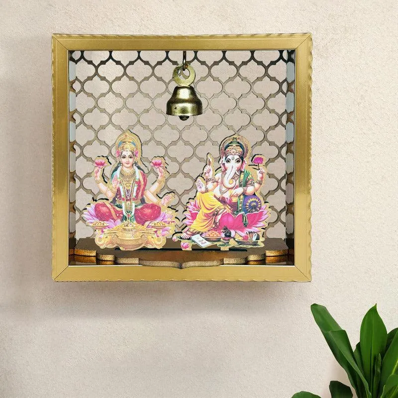 Ganesha Saraswati Wall Mounted Mandir media 1