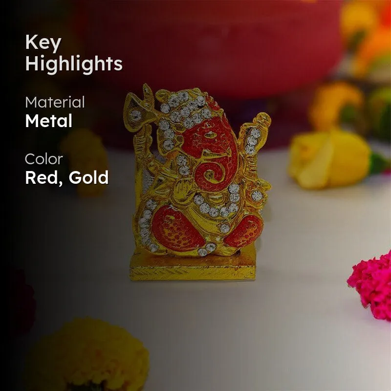 Decorative Golden Ganesha Idol media 2