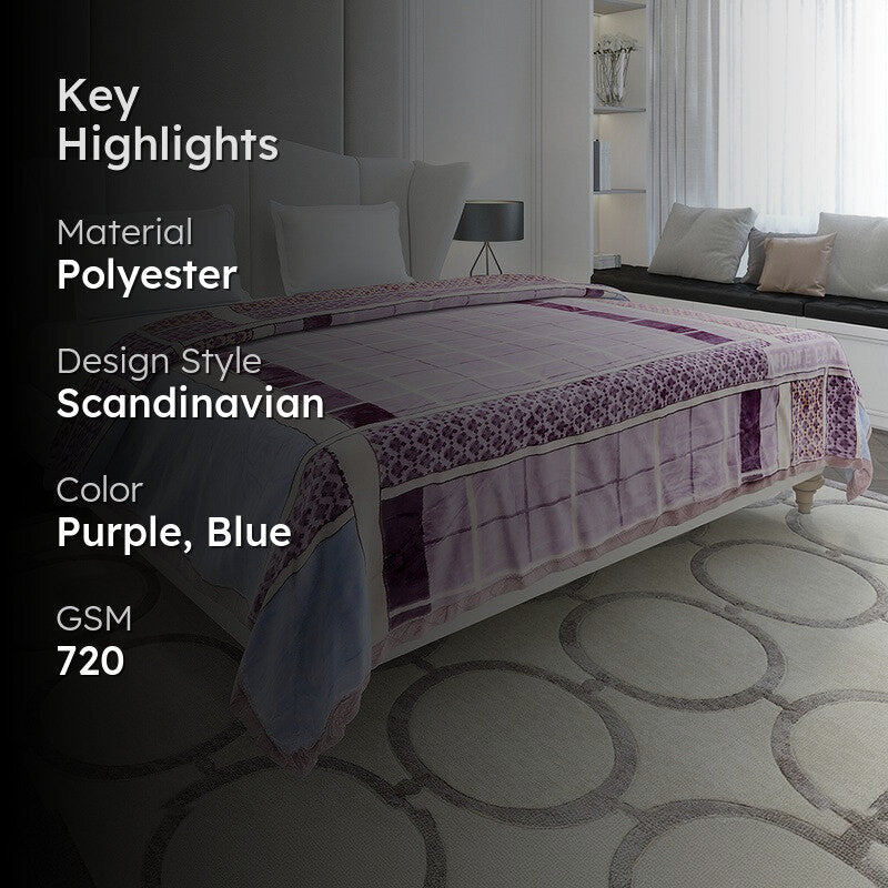 Monte Carlo Lavender Whispers Blanket - 720 GSM media 2