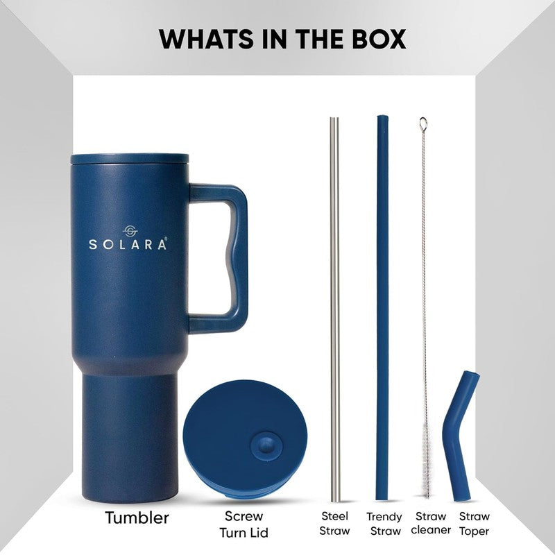 Solara Aqua Joy Stainless Steel Tumbler (1200 mL) - Blue media 8