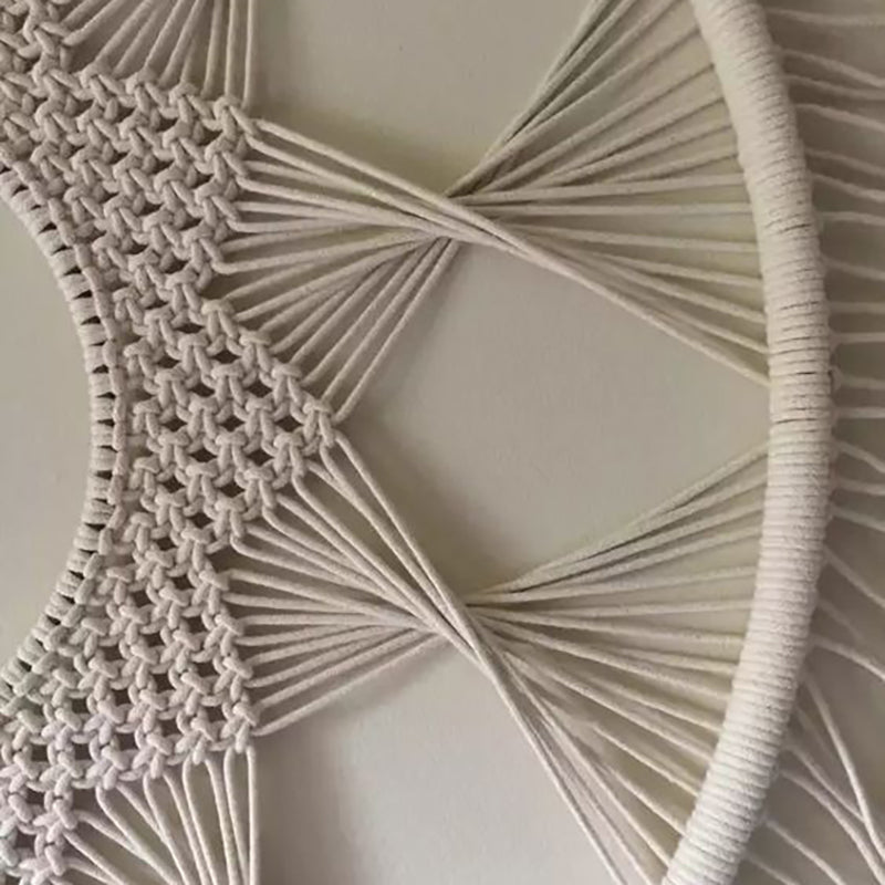 Sun Weave I Macrame Cotton Wall Hanging media 3