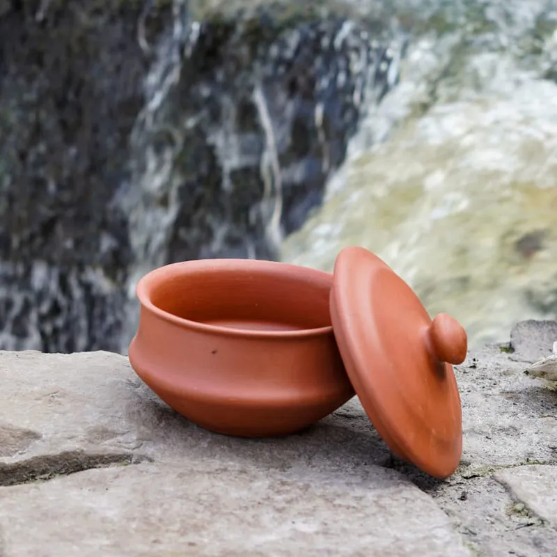 Mitti Terracotta Serving Handi With Lid - 900 mL media 3