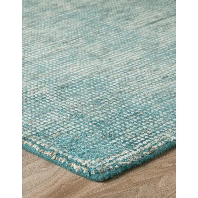 Thread Tale Hand Woven Wool Rug - Blue & Brown media 7