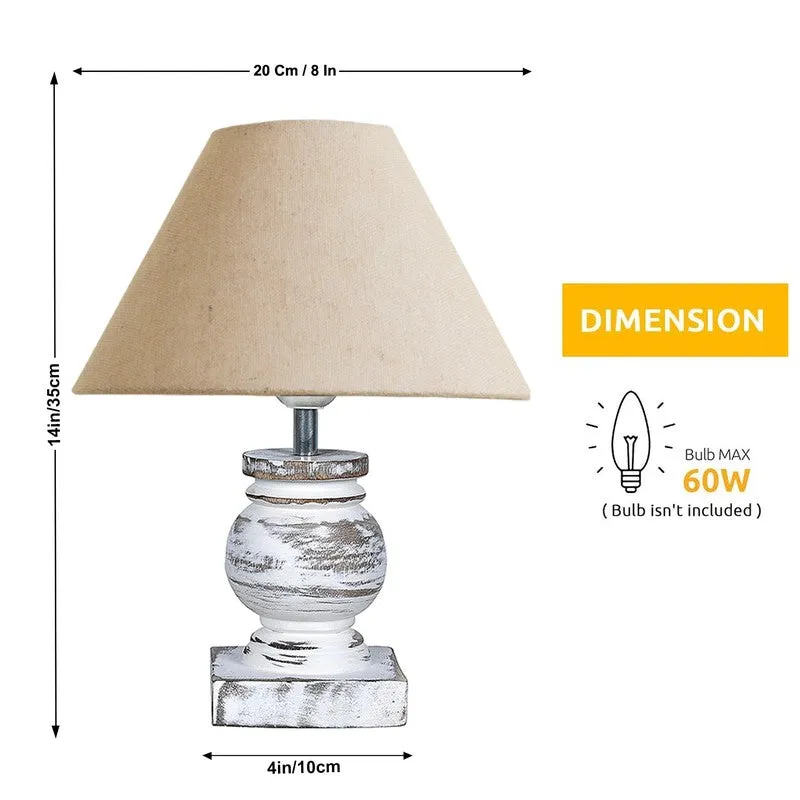 MonoCraft Wooden Table Lamp - Beiige media 9