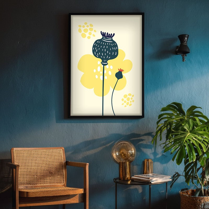 Sunlit Botanic Tranquility Archival Canvas Wall Art - Black Frame media 5