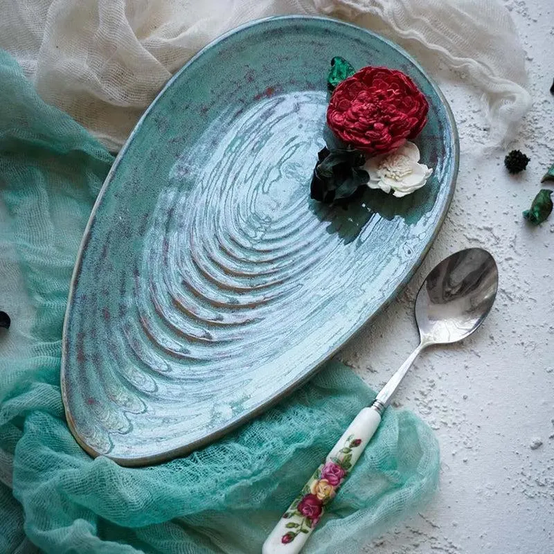 Lexira Oyster Handmade Ceramic Platter media 3