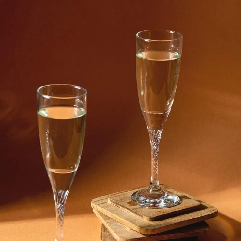 Blair Twisted Flute Glasses (180 ml) - Set Of Four media 3