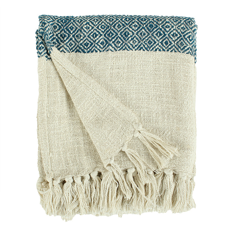 Elmii Cotton Throw - Blue media 5