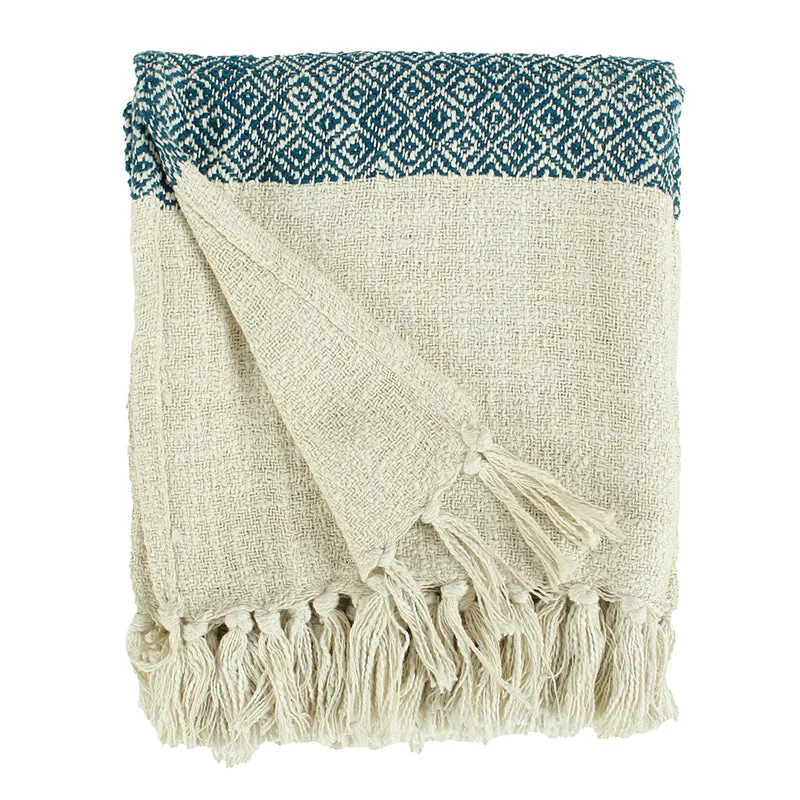 Elmii Cotton Throw - Blue media 5