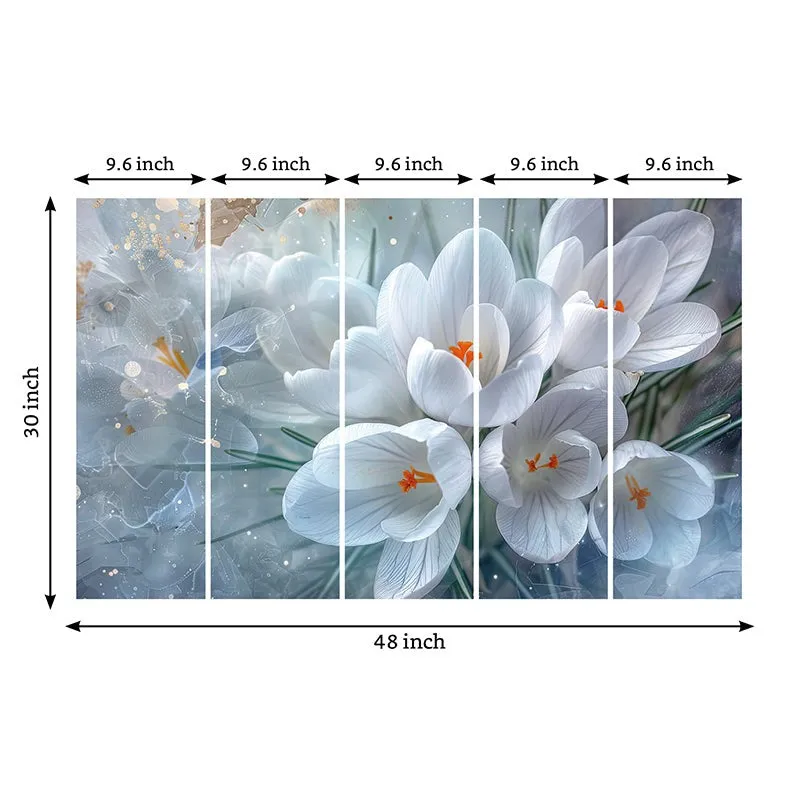 Bauhinia Whimsy Canvas Wall Art - Set Of Five media 9