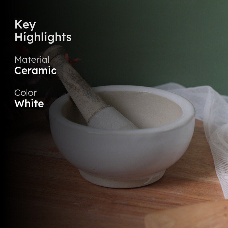 Vita Grind Ceramic Mortar & Pestle - Two Piece Set media 2