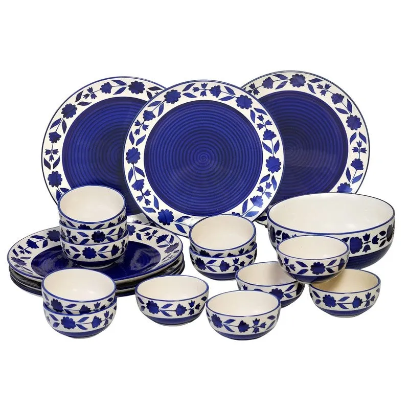 Clayora Seno Ceramic Dinner Set (Blue) - 19 Piece Set media 3