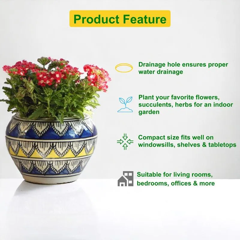 Navya Ethnic Planter - Blue media 5