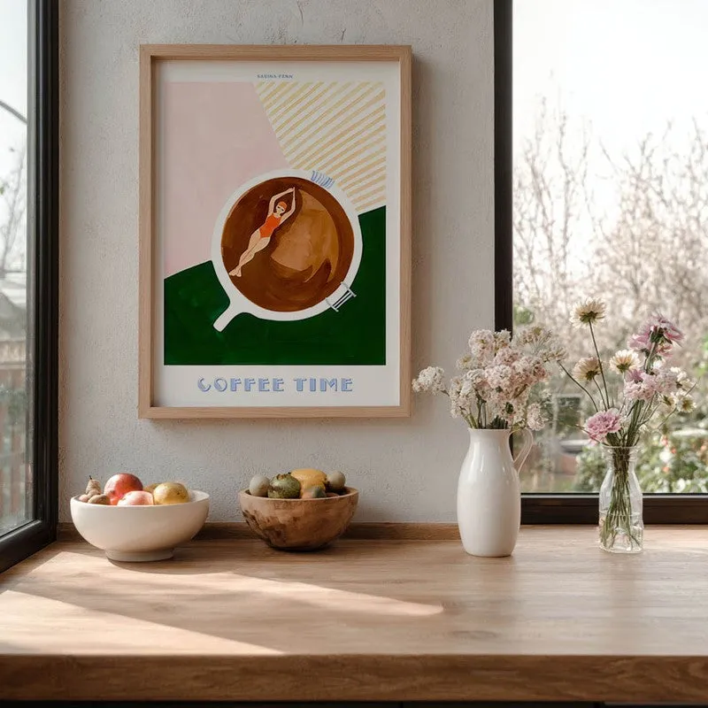 FloatingCoffee Archival Canvas Wall Art - Brown media 6
