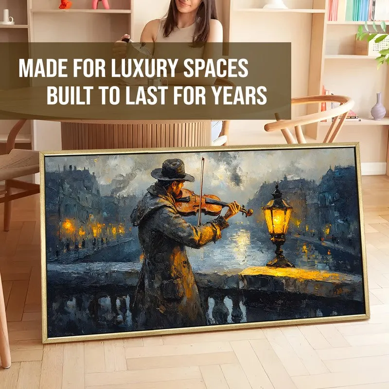 Violin at Dusk Canvas Wall Painting With Frame media 5