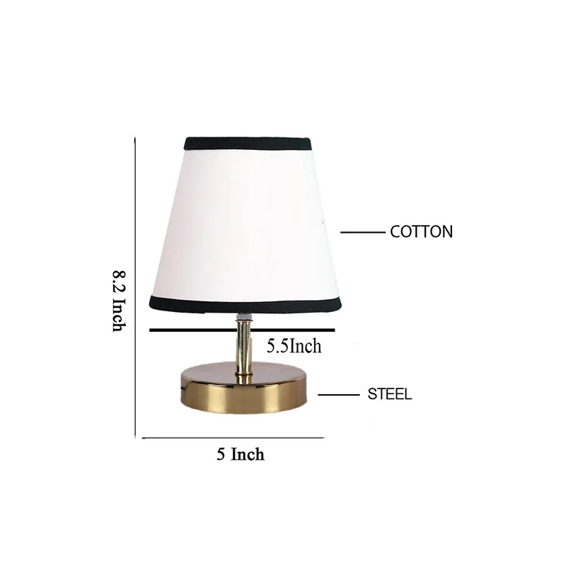Alba Fabric Table Lamp - White,Gold,Black media 4