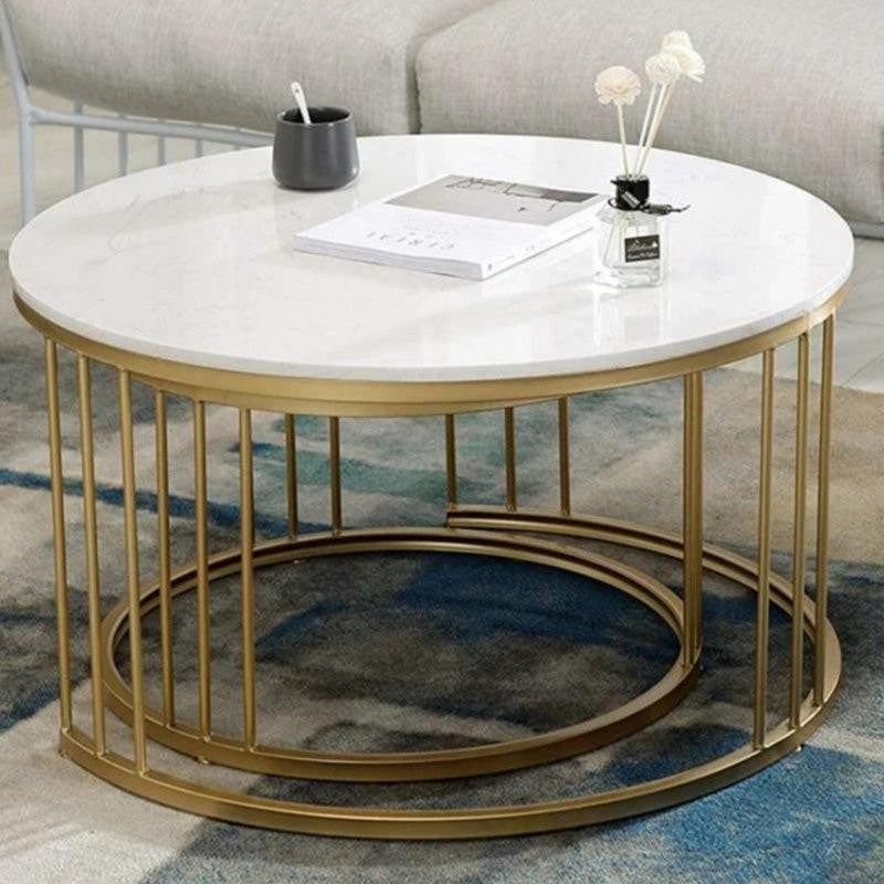Luminar Drift Accent Table with Marble Top - Set Of Two media 3