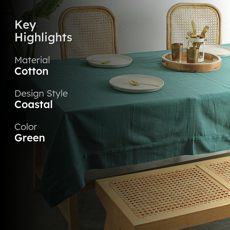 Chevron Grace Cotton Table Cover - Green media 2