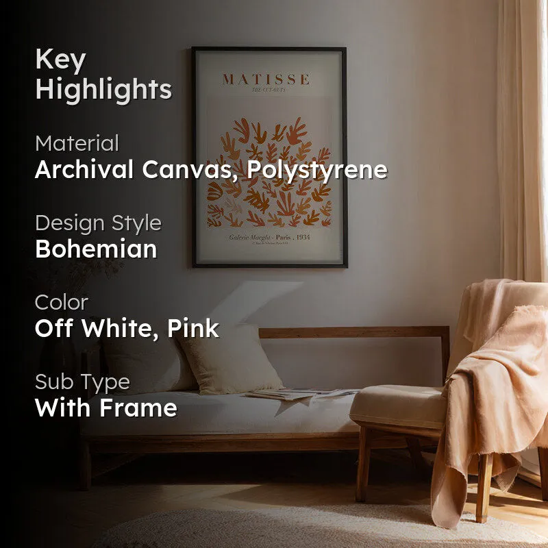 Botanical Rhythm Canvas Wall Painting With Black Frame media 2