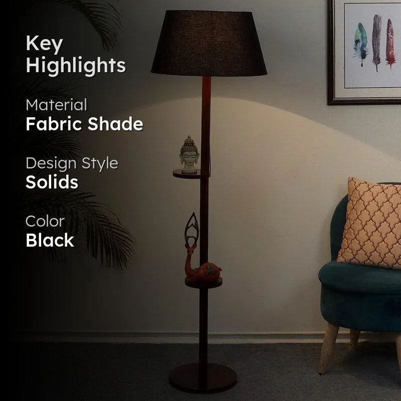 Lark Grace Floor Lamp With Shelf - Black media 2