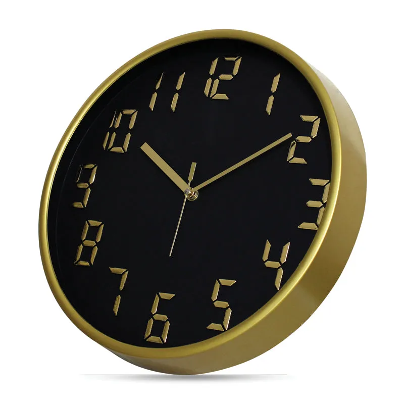 Centura Analog Wall Clock - Gold, Black media 6