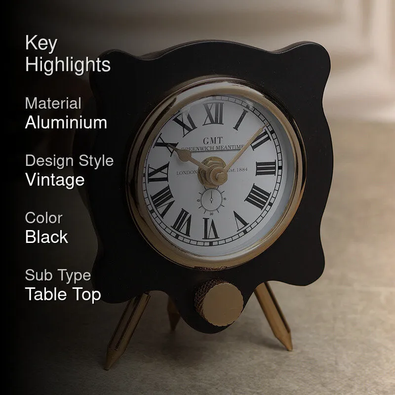 Evera Analog Table Clock - Black media 2