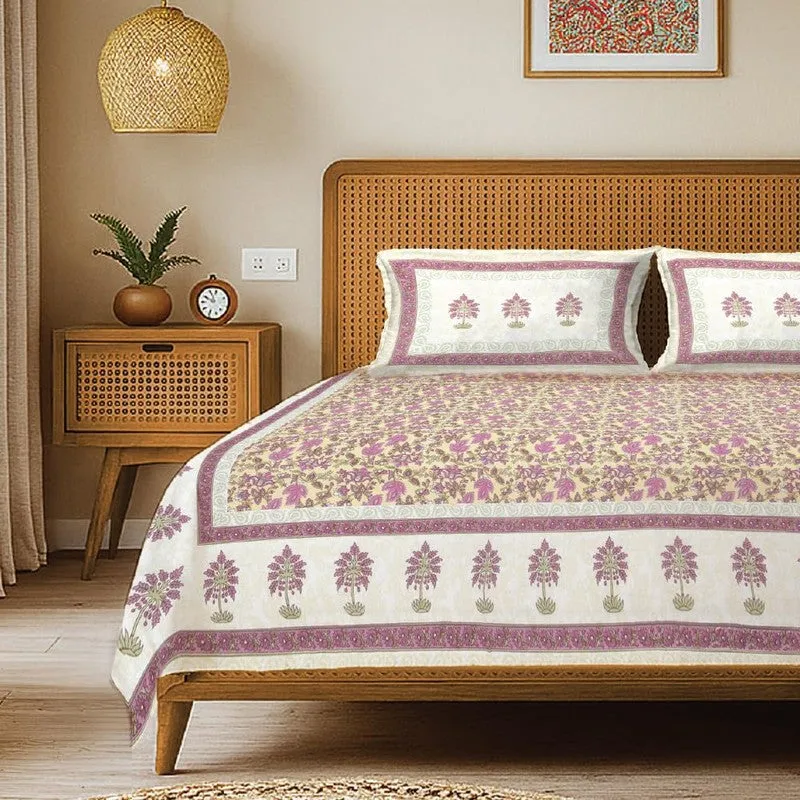 Urban Space Natural Harmony Cotton Bedsheet (Yellow) - 200 TC media 3
