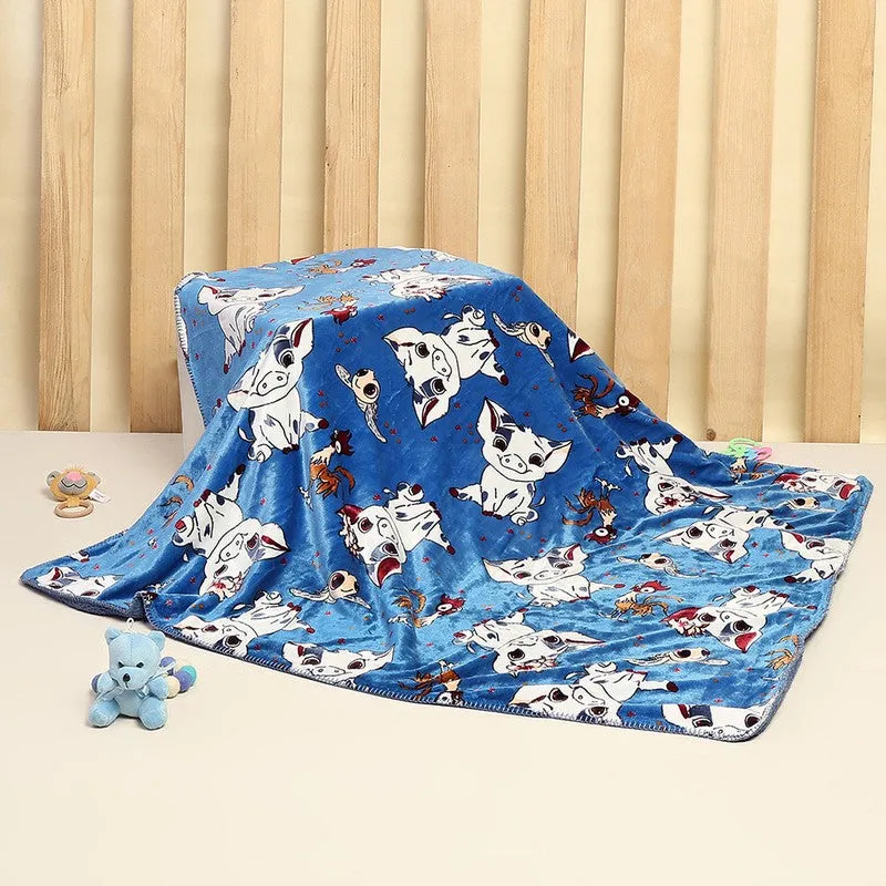 Monte Carlo Whimsical Cow Kids Blanket (Blue) - 500 GSM media 3