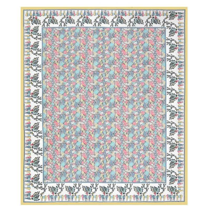 Ratna Radiance Floral Cotton Bedsheet (Green) - 150 TC media 3