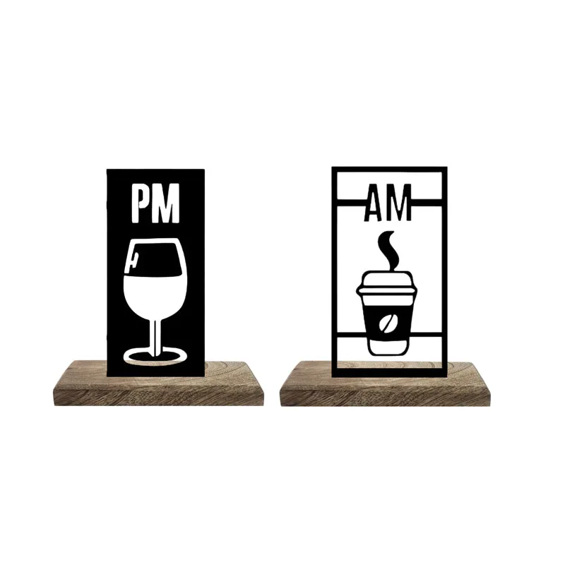 Wine PM & Coffee AM Showpiece - Set Of Two media 4