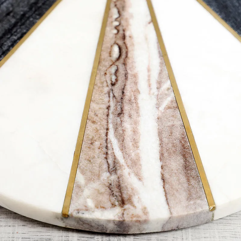 Elegra (Marble,Brass) Marble Serving Platter media 6