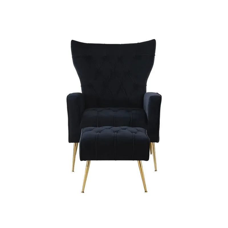 Simplex Neem Wood Lounge Chair (Black) - Two Piece Set media 4
