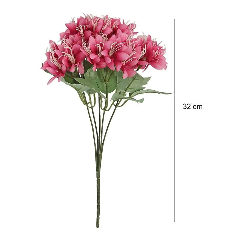 Faux Daisy Amaryllis Bunch (Dark Pink) - Set Of Two media 5