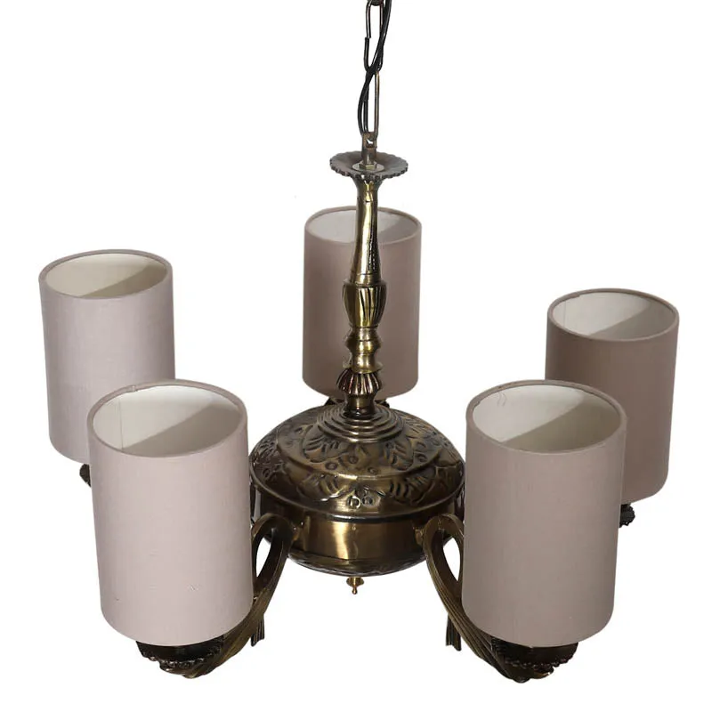 Shard Cylindrical Golden Antique Ceiling Lamp media 3