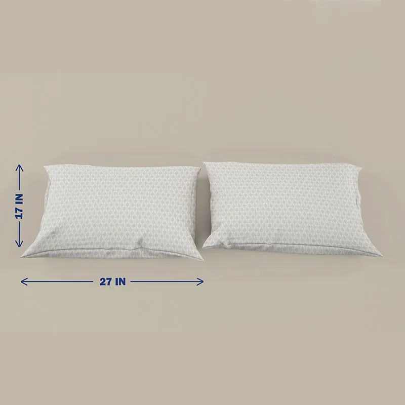Miniature Motif Ethnic Cotton Bedsheet (White) - 400 TC media 8