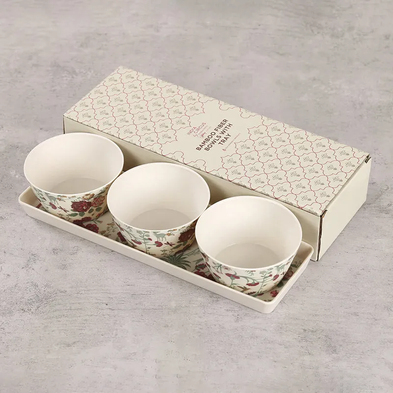 India Circus Minuet Bone China Snack Bowl With Tray (150 mL) - Four Piece Set media 4