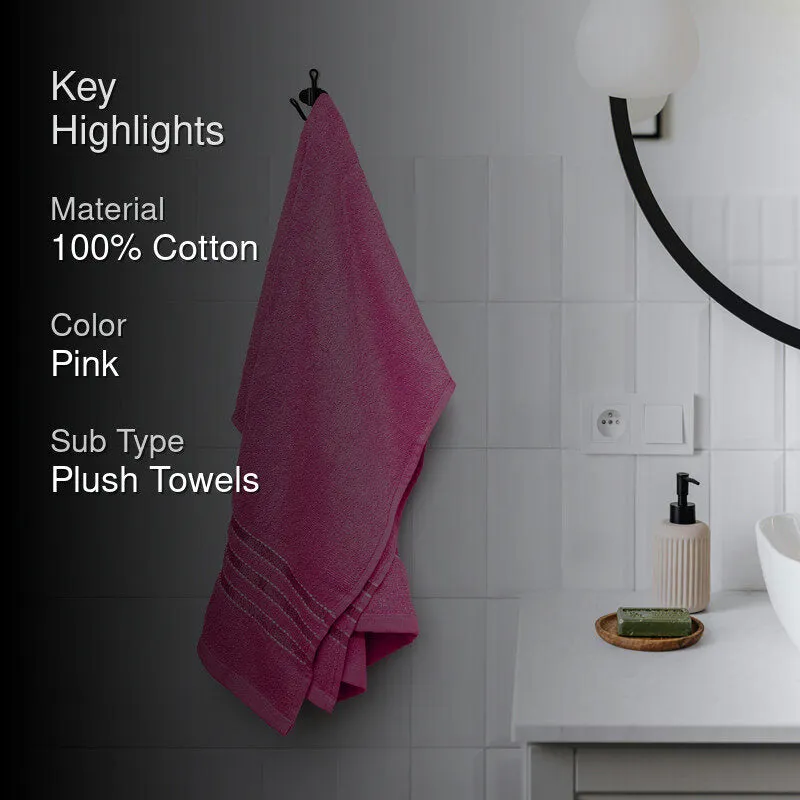 Micro Cotton LuxeDry Comfort Solid Bath Towel - Pink media 2