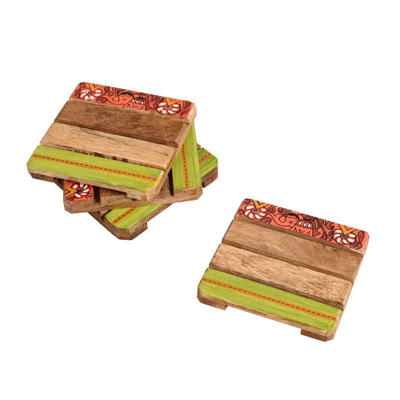 Dittaya Madhubani Coaster - Set Of Four media 4