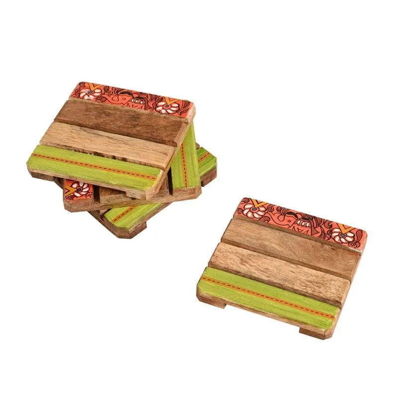 Dittaya Madhubani Coaster - Set Of Four media 4