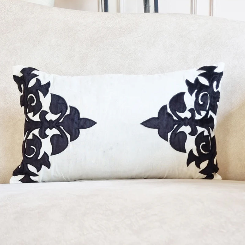 Amara Ethnic Lumbar Cushion Cover - White media 2