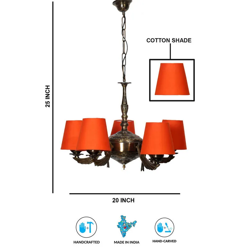 Lumba Conical Golden Antique Ceiling Lamp media 6