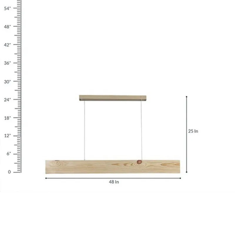 LinearRay Wooden Ceiling Lamp - Brown media 8