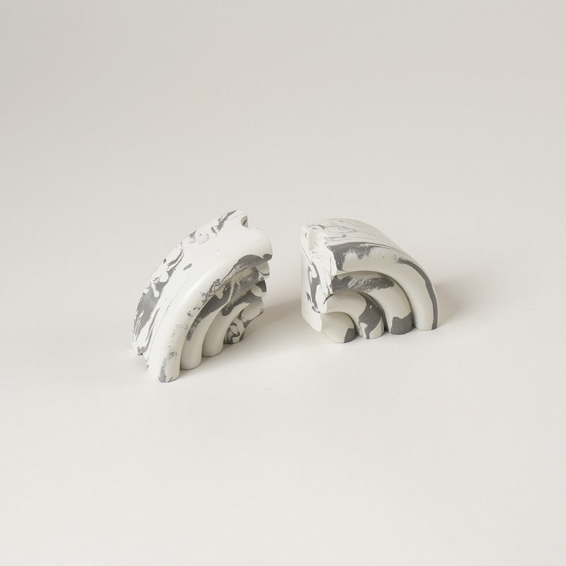 Fig Living Spiral Symmetry Ceramic Book End - Set Of Two media 6