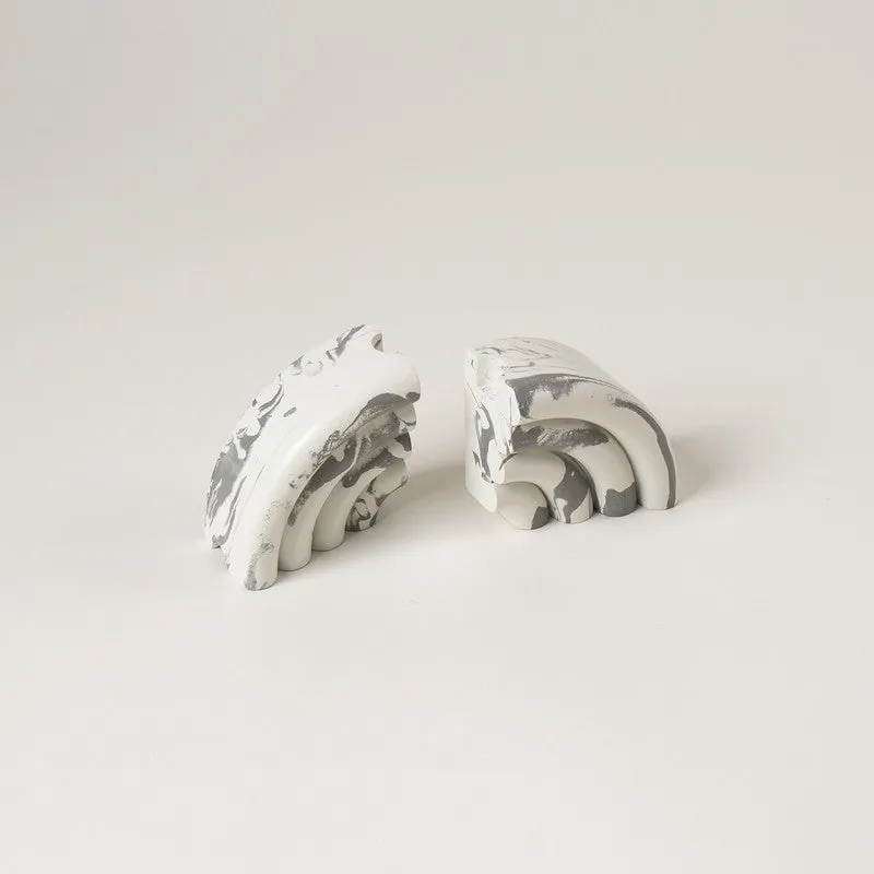 Fig Living Spiral Symmetry Ceramic Book End - Set Of Two media 6