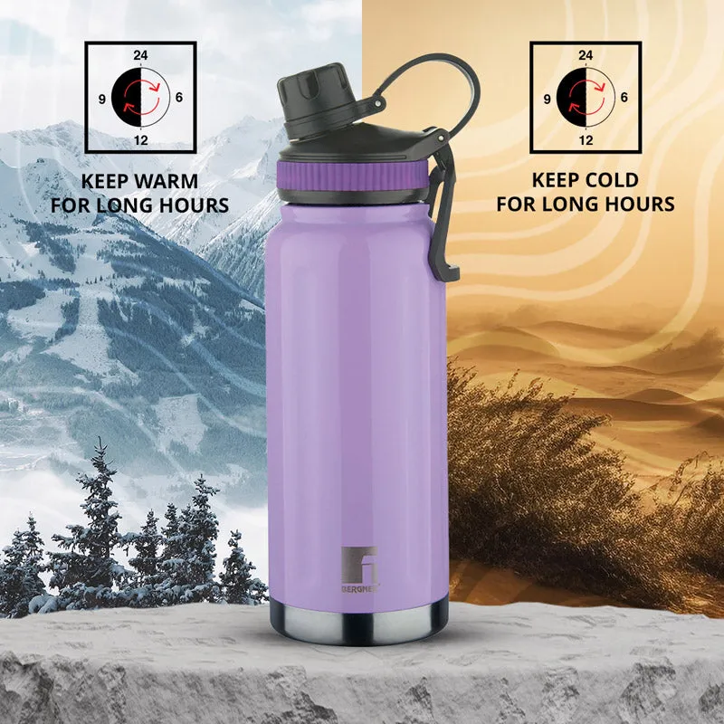 Bergner Walking Aquafit Thermosteel Hot And Cold Flask (Purple) - 750 mL media 3